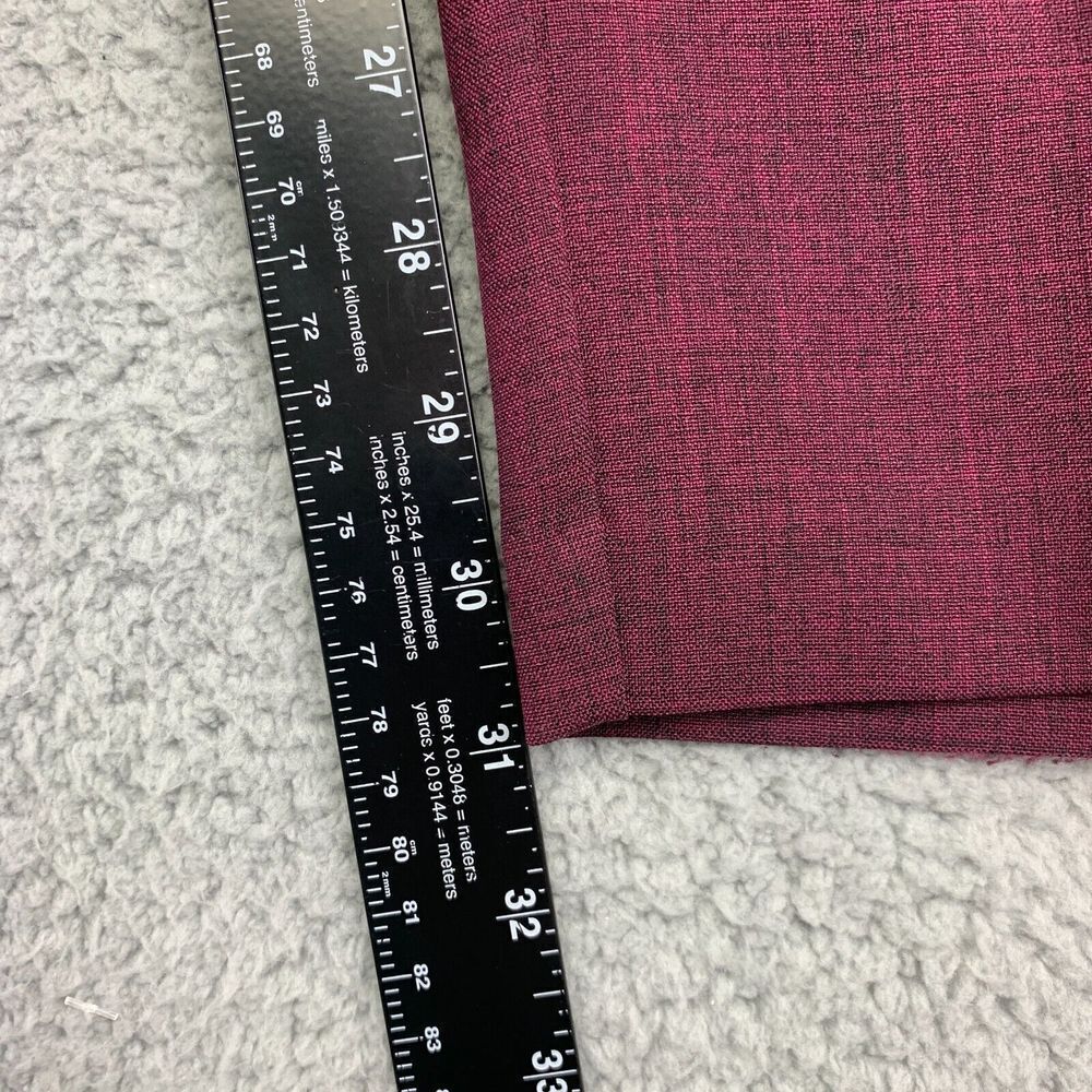 Sag Harbor Dress Pants Womens 10 Burgundy High-Rise Elastic Waist Straight - Picture 10 of 10